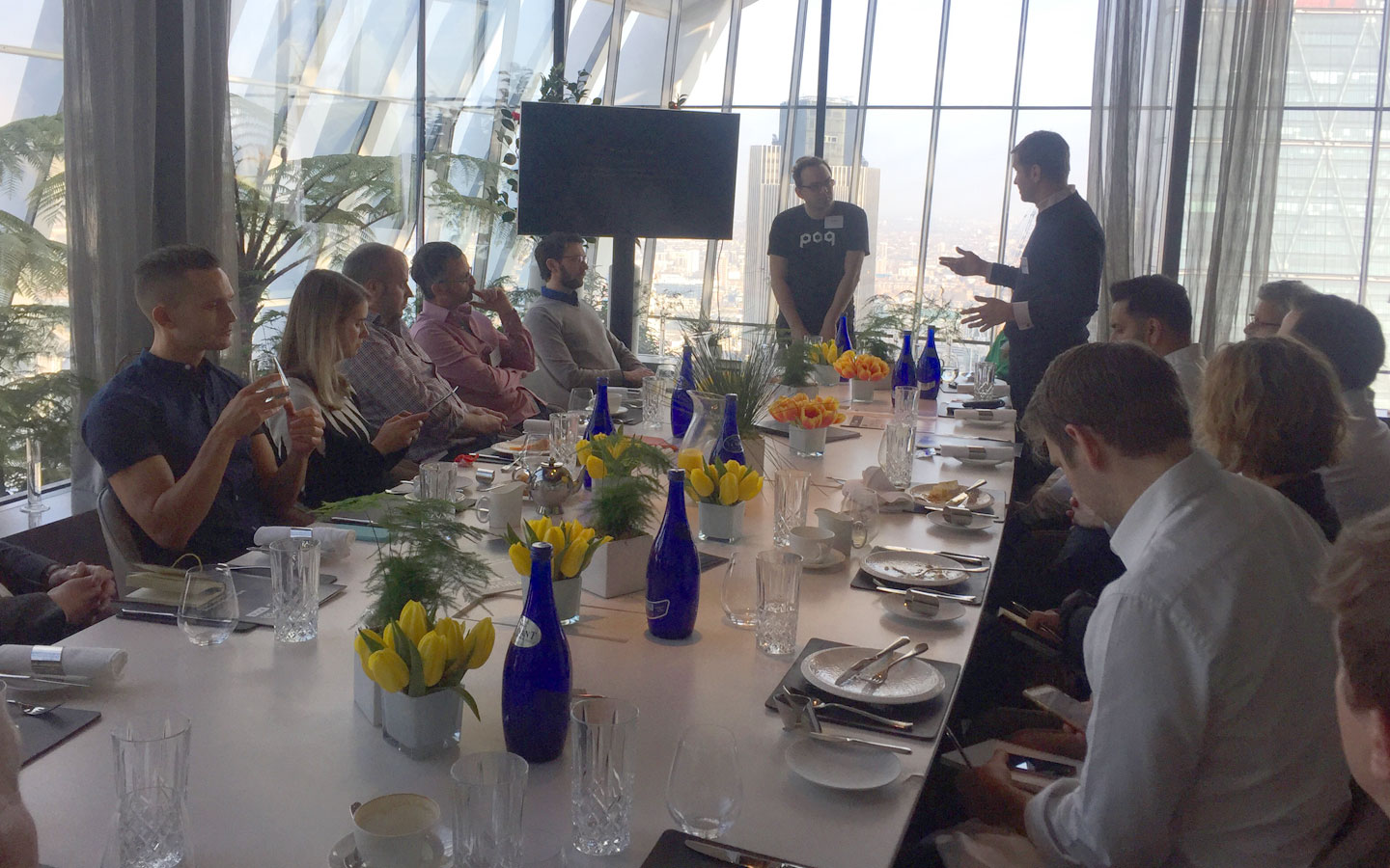 Group of people at Fenchurch Restaurant