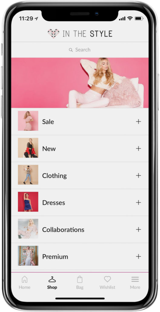 In The Style app menu