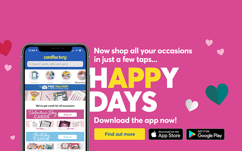 Card Factory launches app with Poq